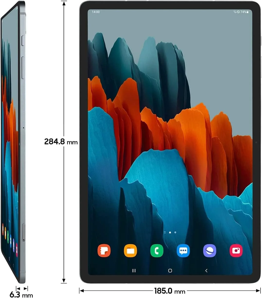 تبلت سامسونگ گلکسی تب S7 FE T733N وای فای 64 گیگابایت، اندروید، نقره ای عرفانی