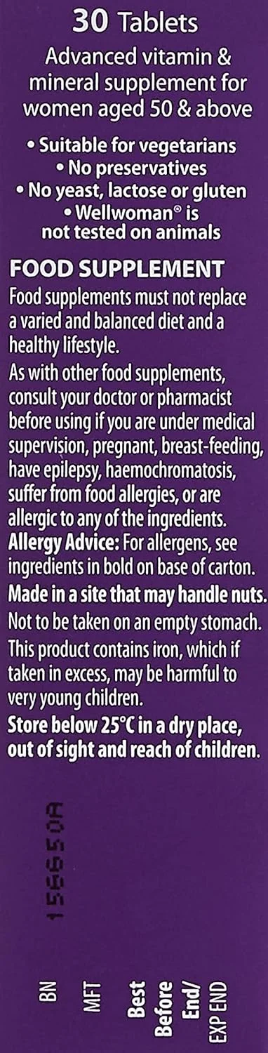 ویتابیوتیکس Wellwoman - 50+ 30 عدد قرص