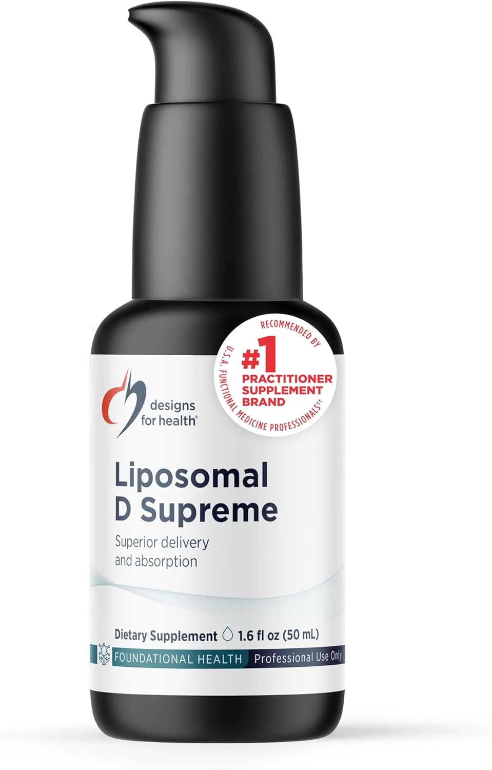 Designs for Health Liposomal B Supreme - کمپلکس ویتامین B مایع با جذب برتر - فولات، ویتامین B12، B6، بیوتین، TMG + بیشتر - پمپ تحویل خوراکی با طعم مرکبات (50 سروینگ / 1.7oz)