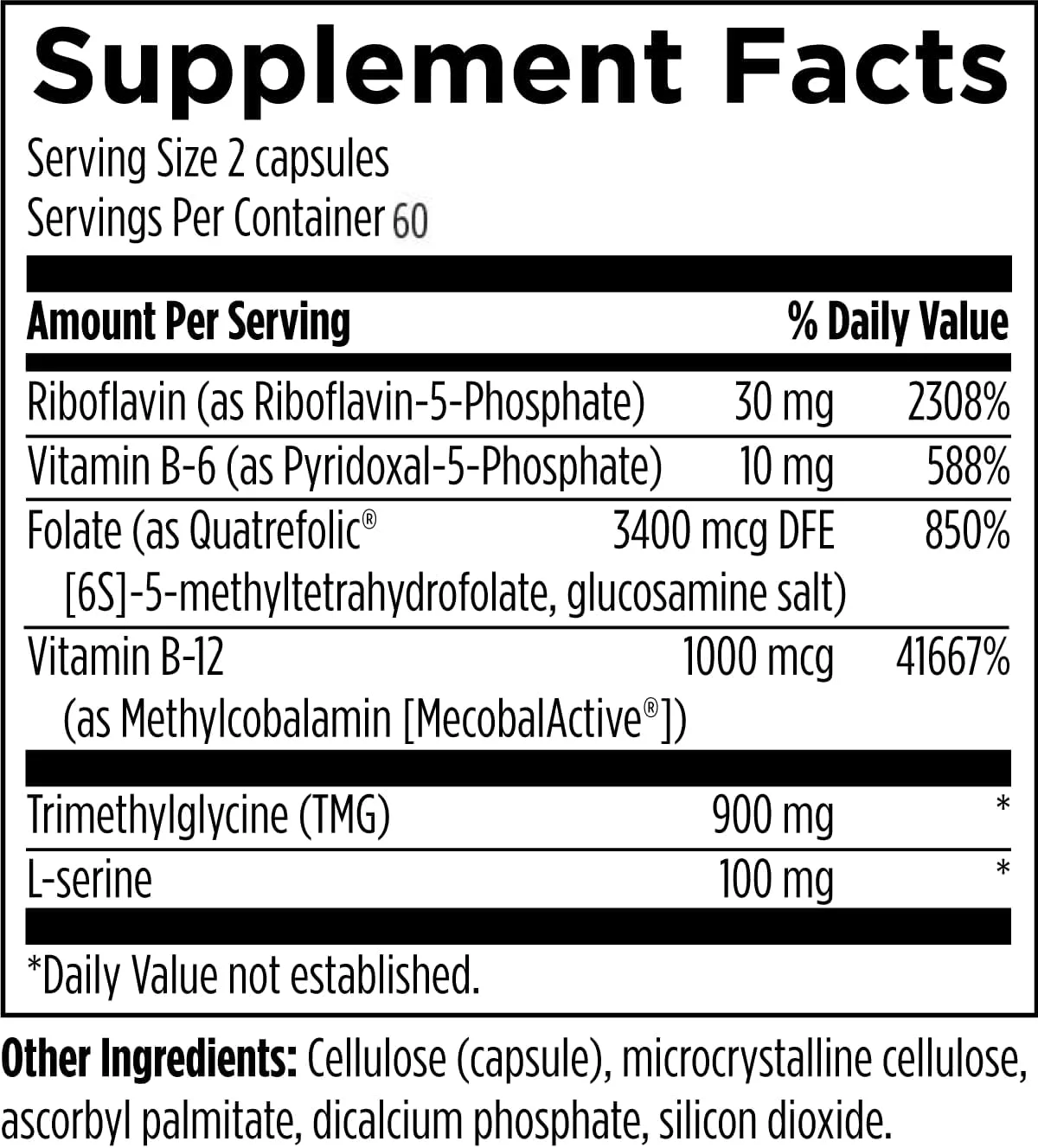 Designs for Health Homocysteine Supreme - ویتامینهای B متیله شده با ریبوفلاوین، B6، B12، فولات، ال-سرین و TMG برای حمایت از مغز و سلامت قلب - مولتی ویتامین متیله شده (120 کپسول) Designs for Health Homocysteine Supreme - ویتامینهای B متیله شده با ریبوفلاوین، B6، B12، فولات، ال-سرین و TMG برای حمایت از مغز و سلامت قلب - مولتی ویتامین متیله شده (120 کپسول)