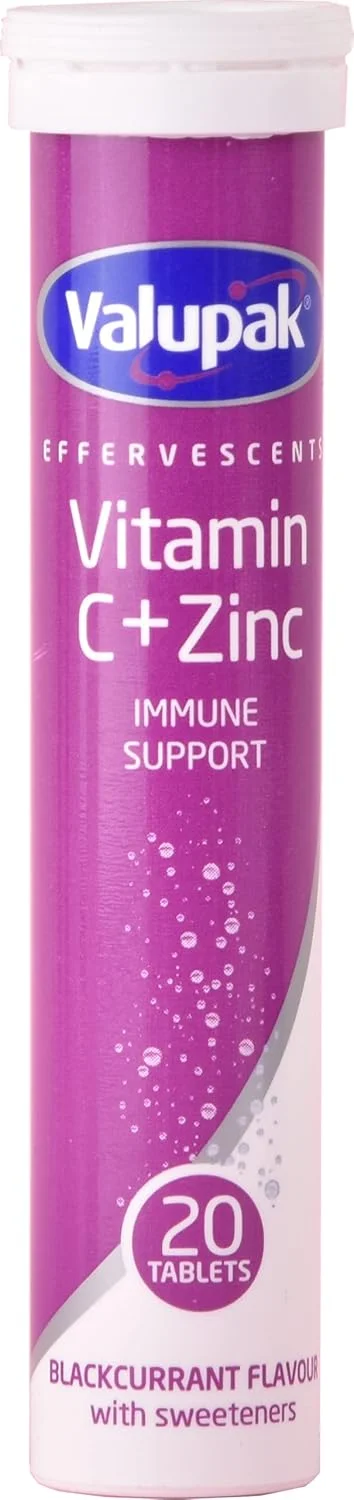 قرص جوشان ویتامین C + زینک برای تقویت سیستم ایمنی بدن والیوپک - طعم بلک کارنت (20 عدد)