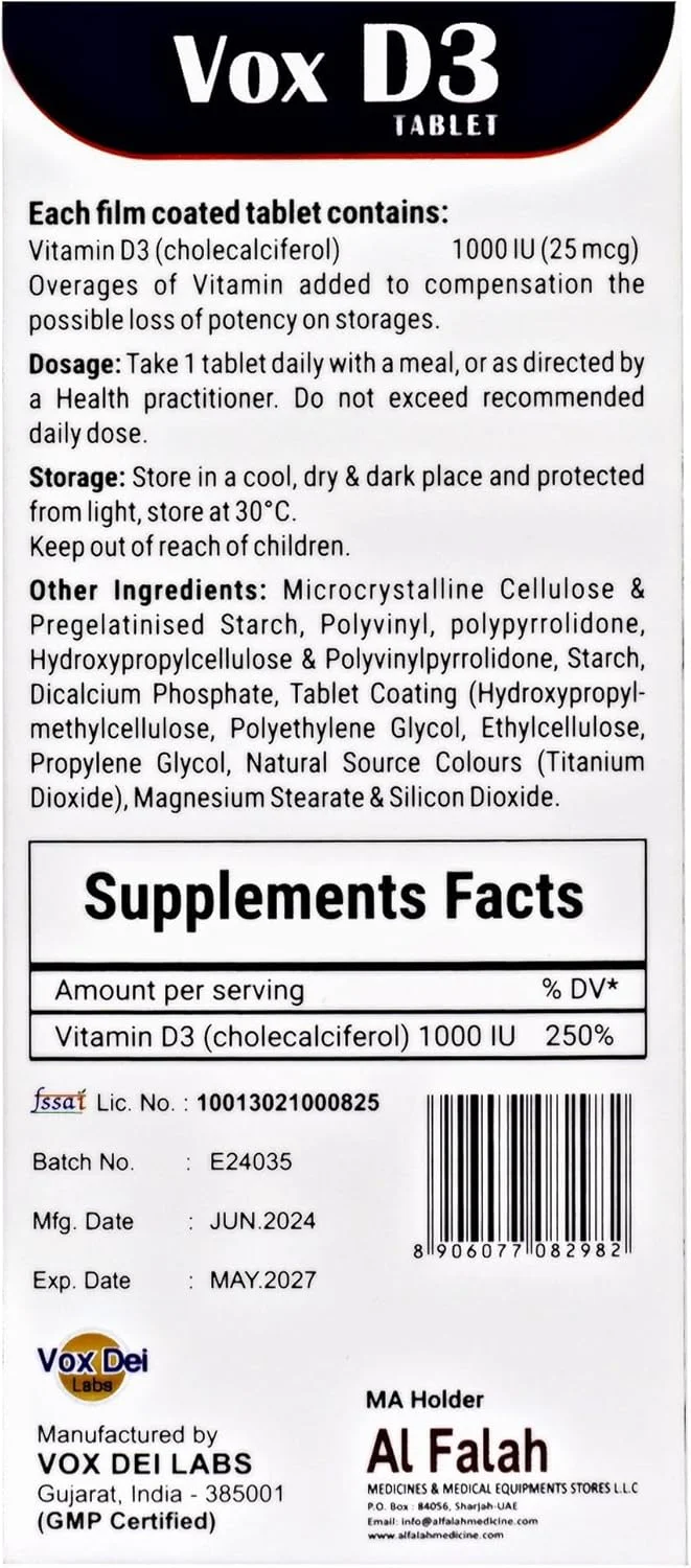 قرص ویتامین D3 واکس D3 با دوز 1000 واحد بین المللی | پشتیبانی از استخوان ها، دندان ها و سیستم ایمنی | 30 عدد قرص | قرص ویتامین D3 واکس D3 با دوز 1000 واحد بین المللی | پشتیبانی از استخوان ها، دندان ها و سیستم ایمنی | 30 عدد قرص |