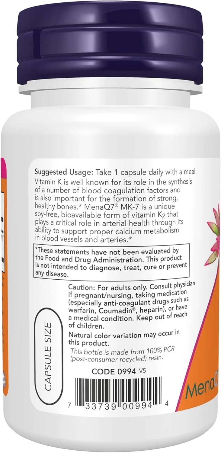 مکمل ناو، ویتامین K2 (MK-7) 300 میکروگرم، قدرت فوق العاده، پشتیبانی از سلامت استخوان*، 60 کپسول گیاهی مکمل ناو، ویتامین K2 (MK-7) 300 میکروگرم، قدرت فوق العاده، پشتیبانی از سلامت استخوان*، 60 کپسول گیاهی