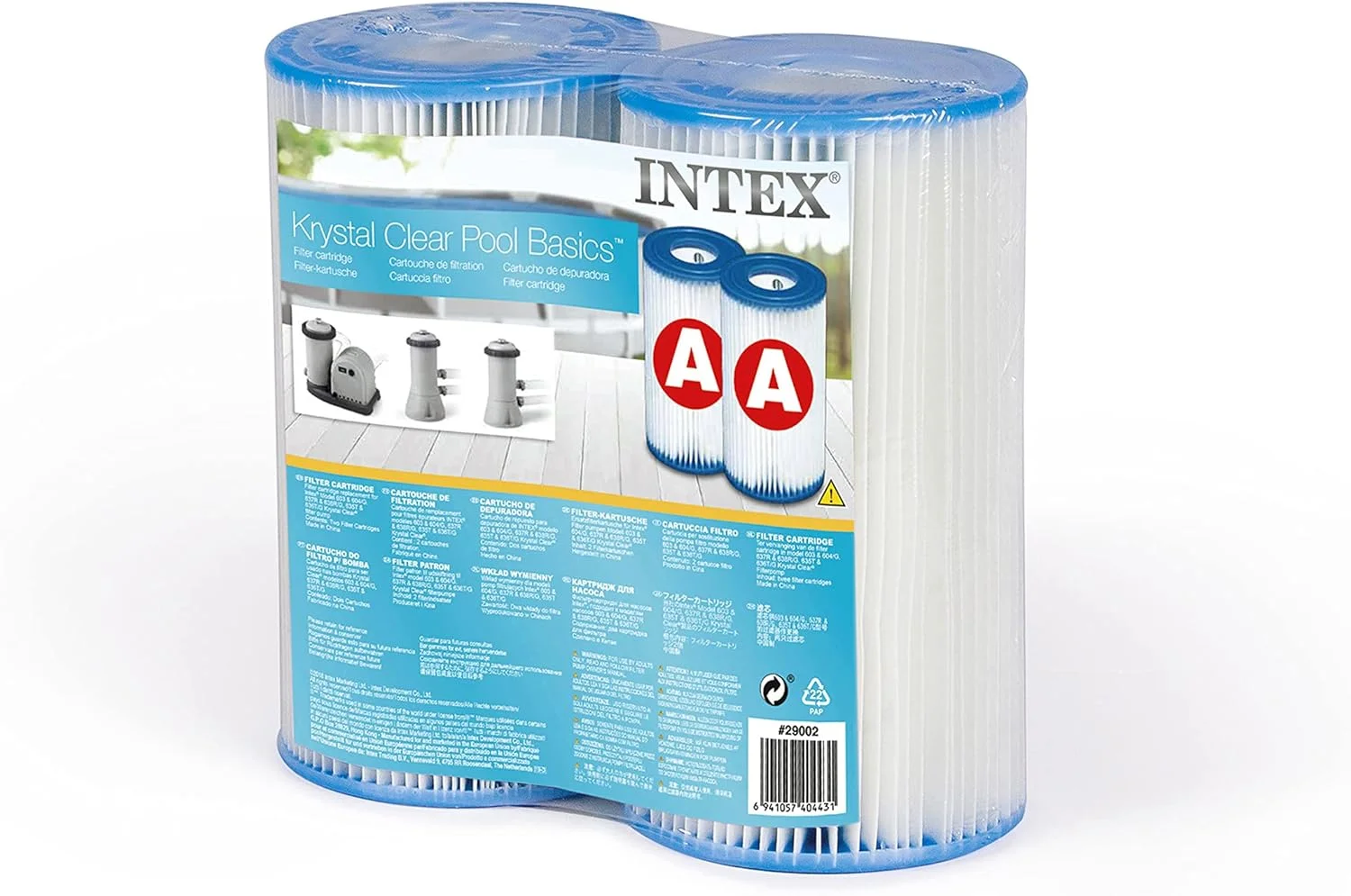 اینتکس 2 عدد فیلتر جایگزین نوع A، فیلتر کارتریجی پمپ تصفیه استخر