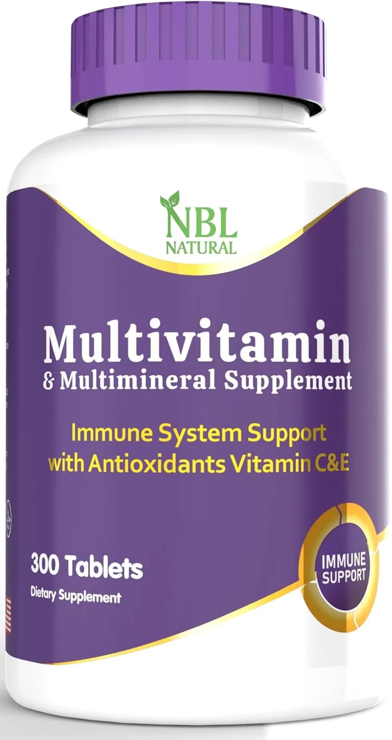مولتی ویتامین بزرگسالان NBL NATURAL برای زنان و مردان، پشتیبانی تغذیه روزانه، 300 قرص