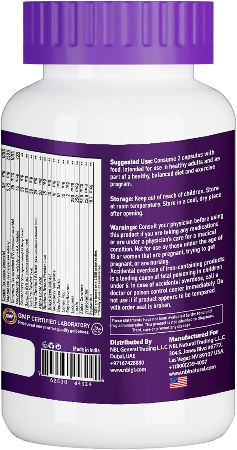 مولتی ویتامین طبیعی بانوان NBL، 120 کپسول، پشتیبانی از انرژی، عضلات، سلامت استخوان، تقویت سیستم ایمنی