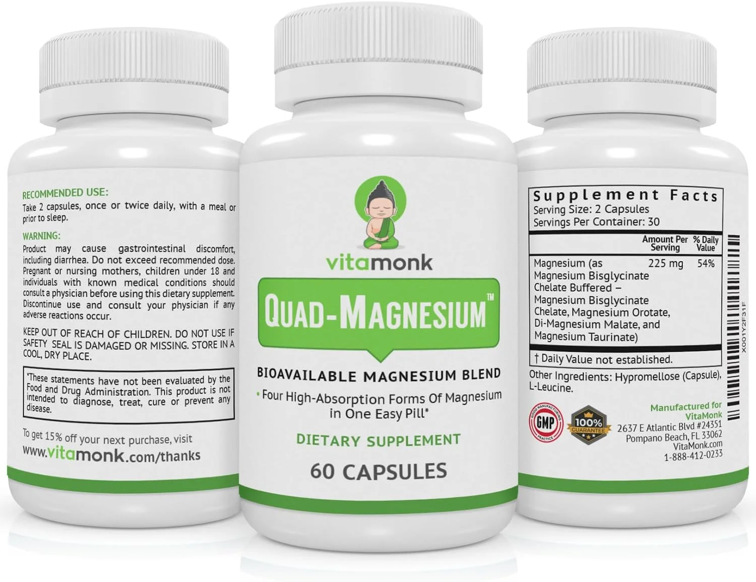 ترکیب چهارگانه منیزیم VitaMonk - حاوی منیزیم اوروتات، گلیسینات، منیزیم تورات و دی-منیزیم مالات - کمپلکس منیزیم با جذب بالا برای خواب، قلب و خلق و خو ترکیب چهارگانه منیزیم VitaMonk - حاوی منیزیم اوروتات، گلیسینات، منیزیم تورات و دی-منیزیم مالات - کمپلکس منیزیم با جذب بالا برای خواب، قلب و خلق و خو