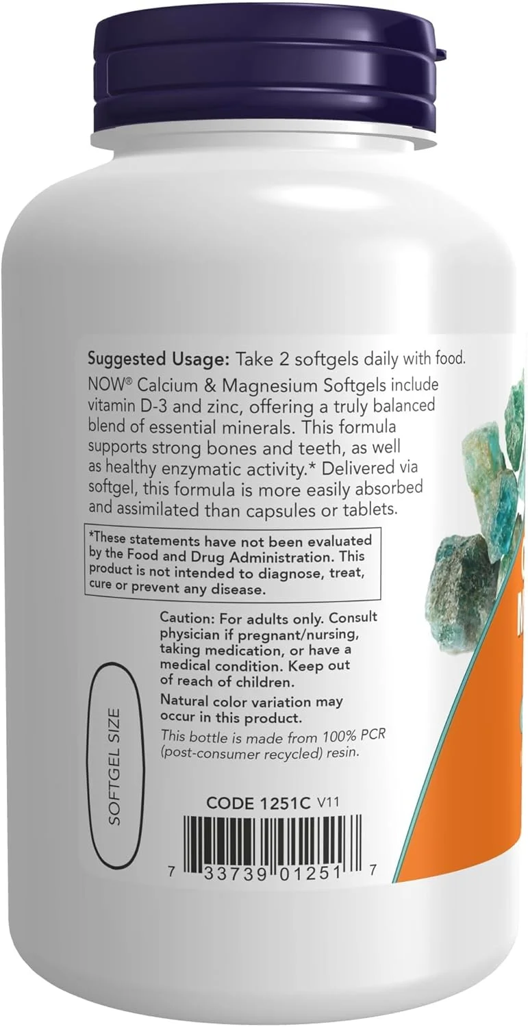 نئو فودز کلسیم و منیزیم به همراه ویتامین D3 و زینک، 120 سافت ژل