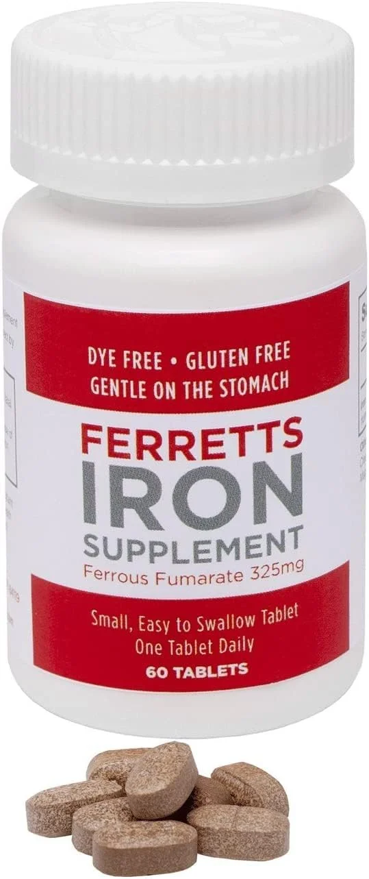 قرص های مکمل آهن Ferretts (325 میلی گرم فومارات آهن) (بسته 3 عددی)