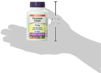 قرص سیترات پتاسیم با جذب بالا Webber Naturals، 99 میلی گرم
