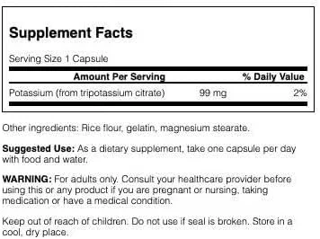 سوانسون اولترا پتاسیم سیترات 99 میلی گرم 120 کپسول
