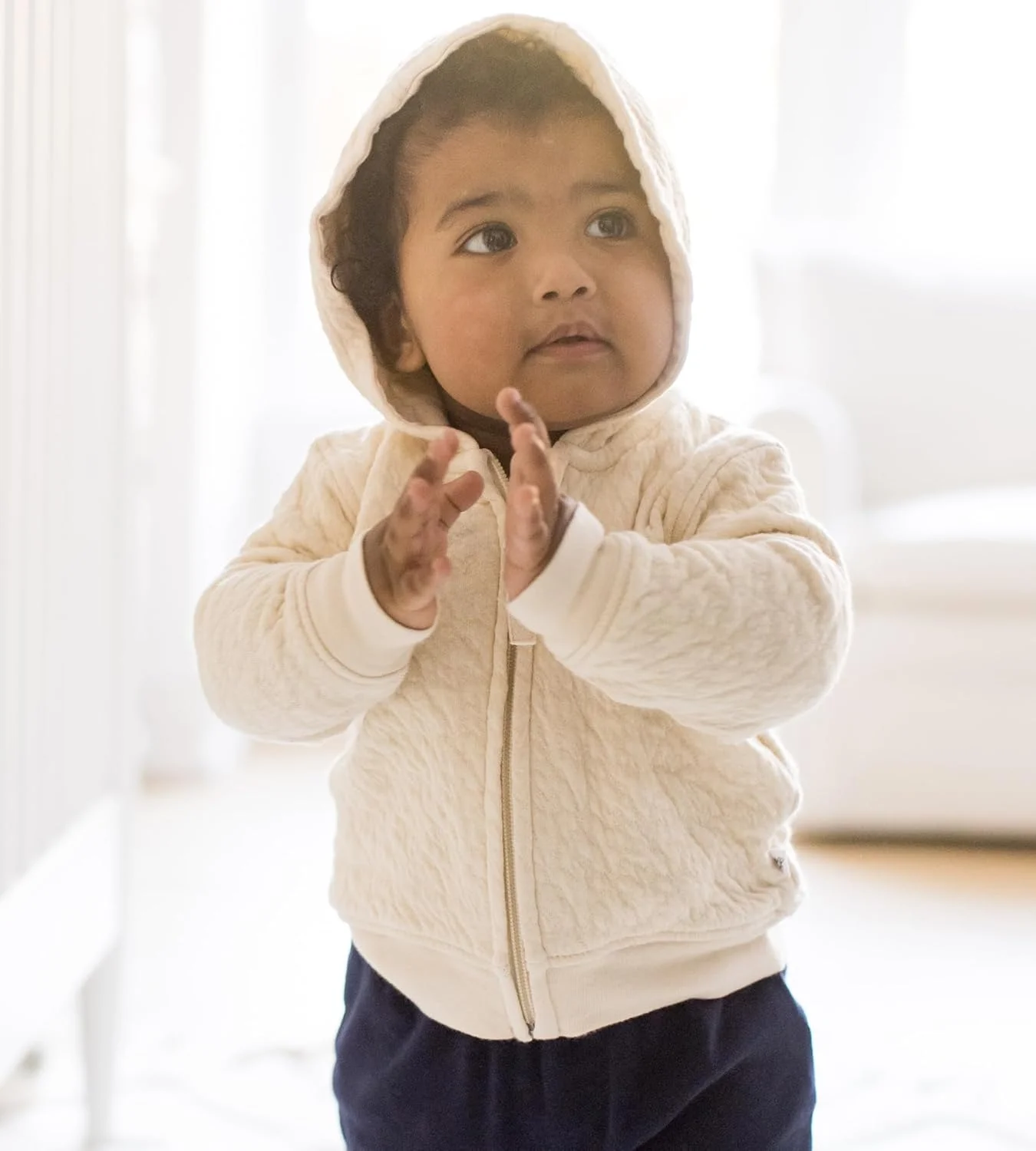 سویشرت کلاه دار نوزادی униsex-baby Burt's Bees Baby