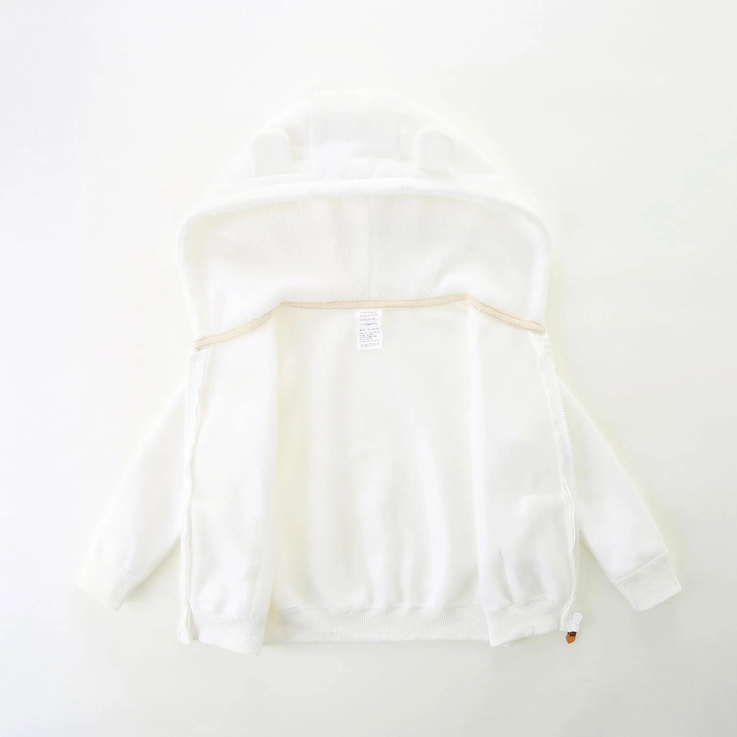 هودی زیپ‌دار بچگانه با آستر شرپا، مناسب بهار و پاییز