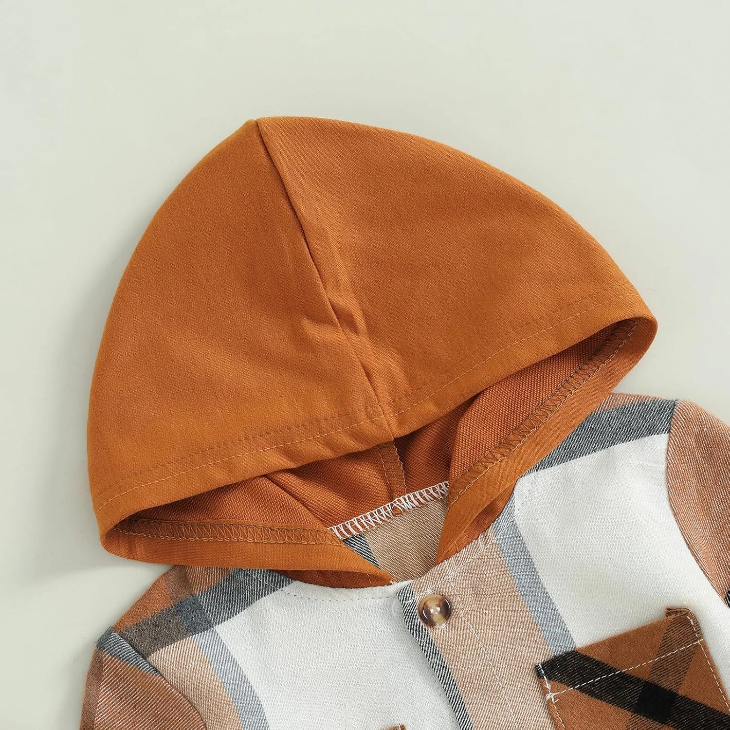 ست لباس های غیر رسمی پاییز و زمستان BeliBacca برای نوزادان پسر، شامل هودی آستین بلند چهارخانه، رامپر، سویشرت و شلوار جاگر یکدست، 2 تکه لباس نوزادی پسرانه