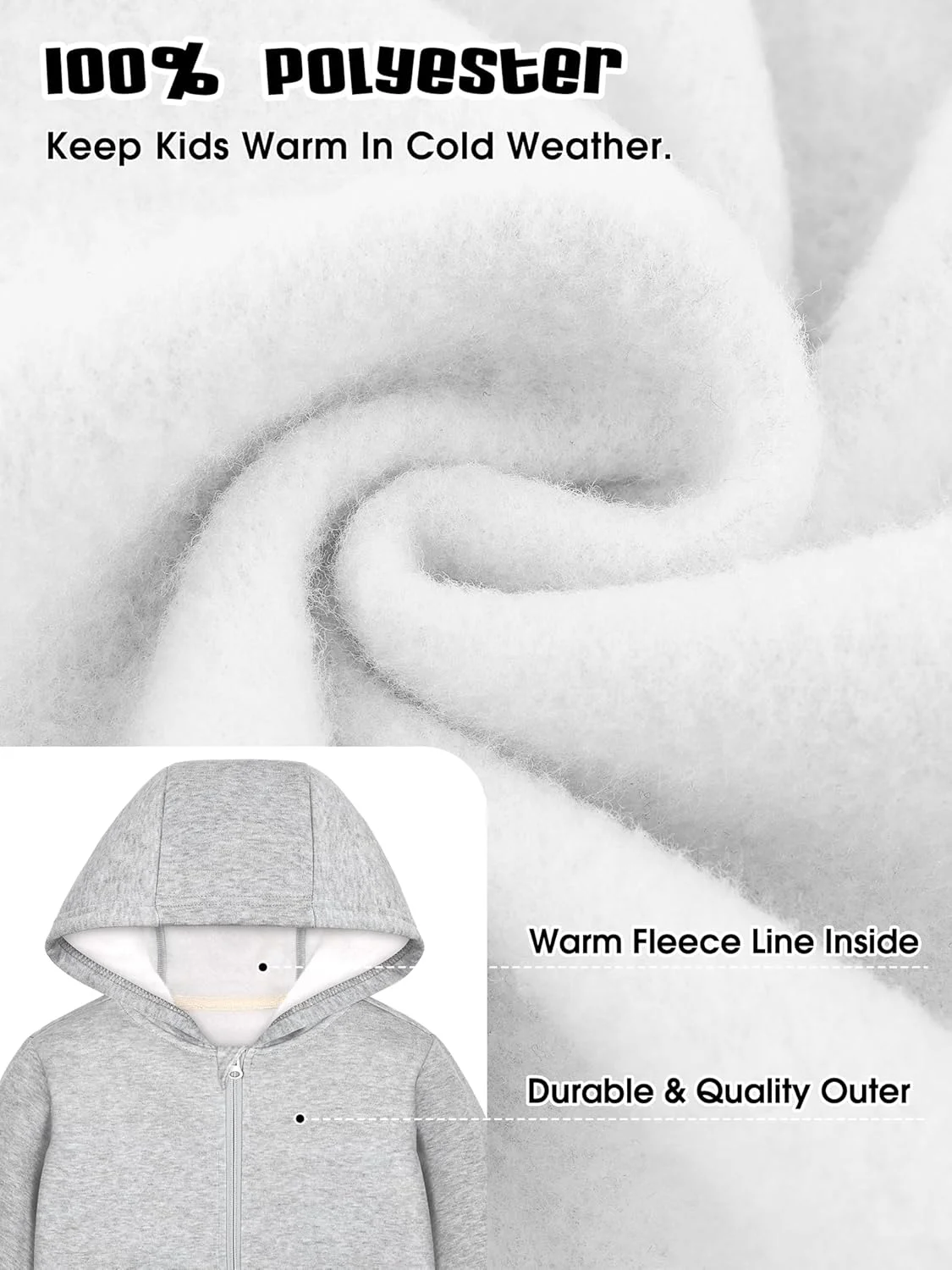 Cooraby 3 عدد هودی آستین بلند زیپ دار پسرانه نوزادی و نوپا، ژاکت سویشرت کلاه دار پشمی نوزاد با جیب های پاکتی