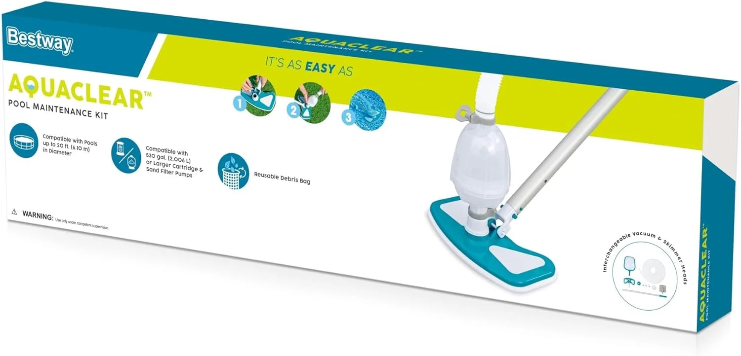 مجموعه لوازم جانبی تمیز کننده و نگهداری استخر روکار Bestway 58234 مناسب برای پمپ های فیلتر با نرخ جریان 530 Gph - آبی مجموعه لوازم جانبی تمیز کننده و نگهداری استخر روکار Bestway 58234 مناسب برای پمپ های فیلتر با نرخ جریان 530 Gph - آبی