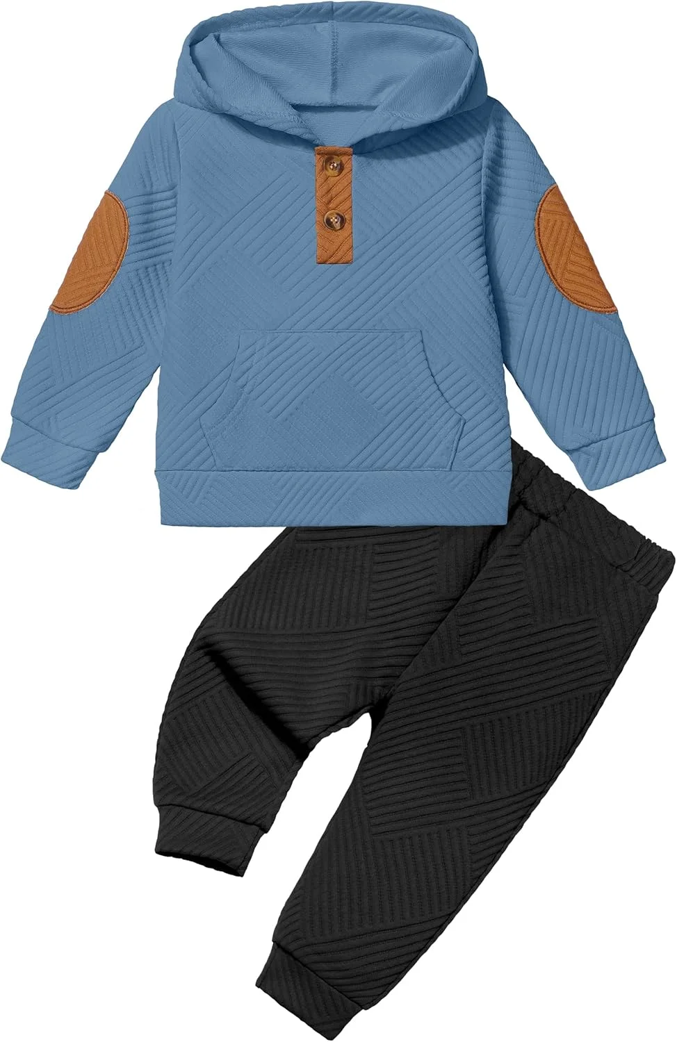 ست لباس پسرانه بچه گانه Oranchids شامل هودی آستین بلند، تاپ و شلوار گرمکن، مناسب فصل پاییز و زمستان، سایز 1 تا 5 سال