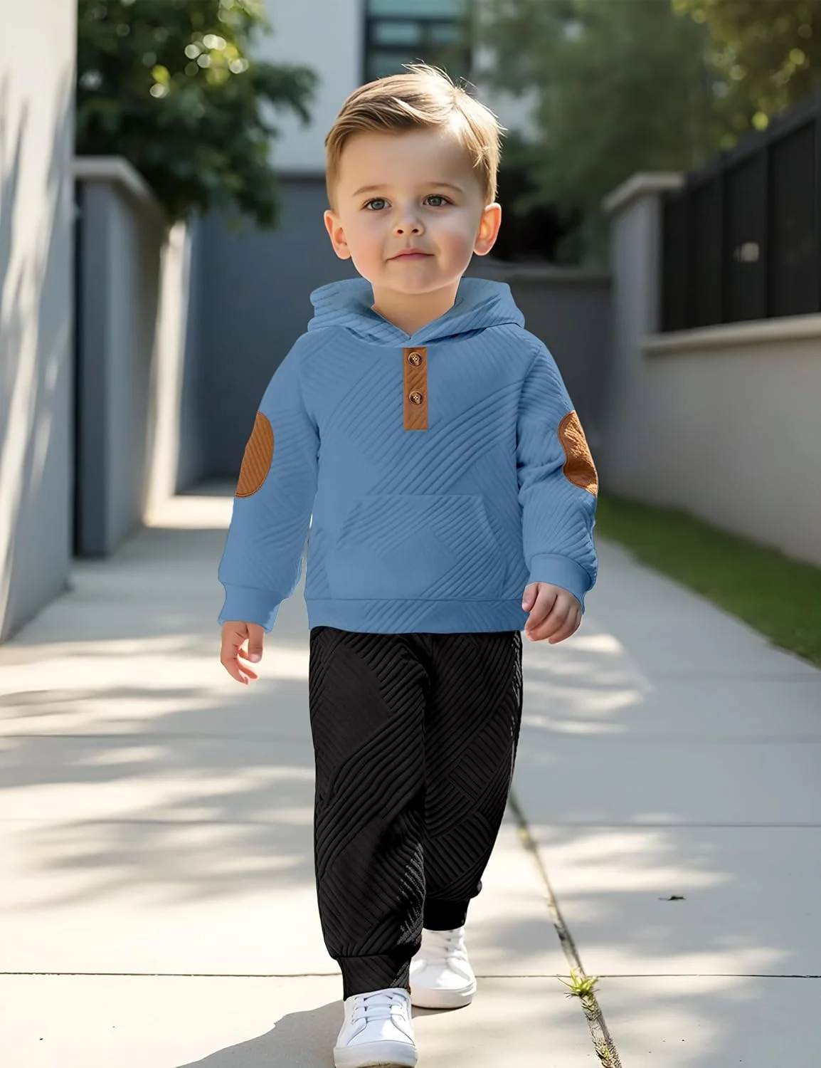 ست لباس پسرانه بچه گانه Oranchids شامل هودی آستین بلند، تاپ و شلوار گرمکن، مناسب فصل پاییز و زمستان، سایز 1 تا 5 سال