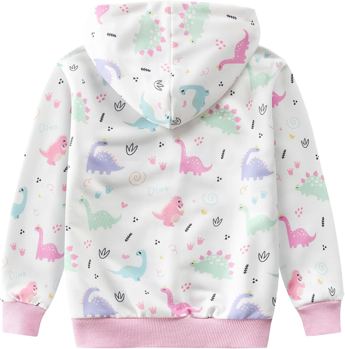 هودی دخترانه روز ولنتاین Little Hand طرح قلب عشق، پیراهن تکشاخ دایناسور، سویشرت بچه گانه 2-7 سال