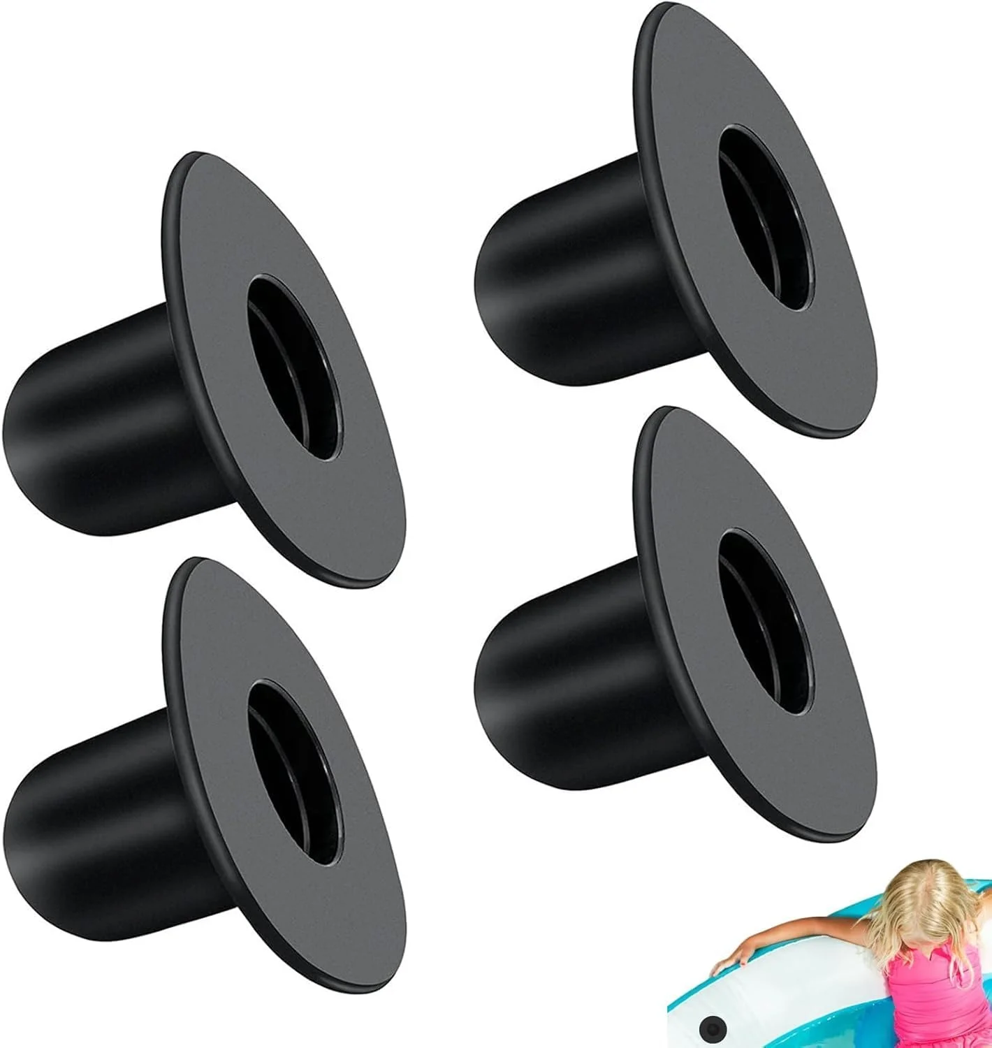 دریچه دیواری استخر، بسته 4 عددی، جایگزین پلاگین سوراخ پمپ فیلتر، سازگار با استخرهای شنا اینتکس و بست وی