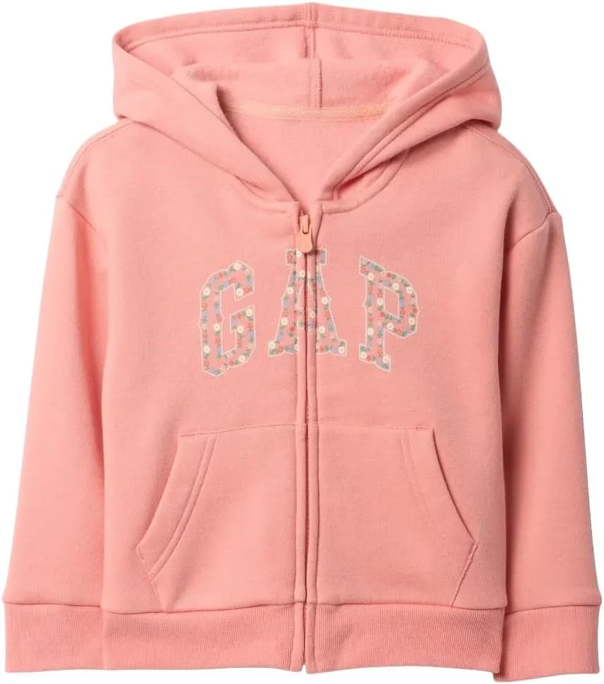 هودی زیپ دار دخترانه GAP با لوگو