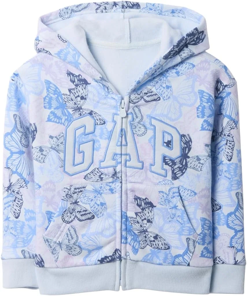 هودی زیپ دار دخترانه GAP با لوگو