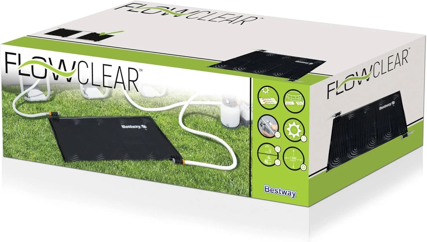 پد گرمایشی خورشیدی استخر Bestway Flowclear Clean Sun، ابعاد 1.10 متر در 1.71 متر