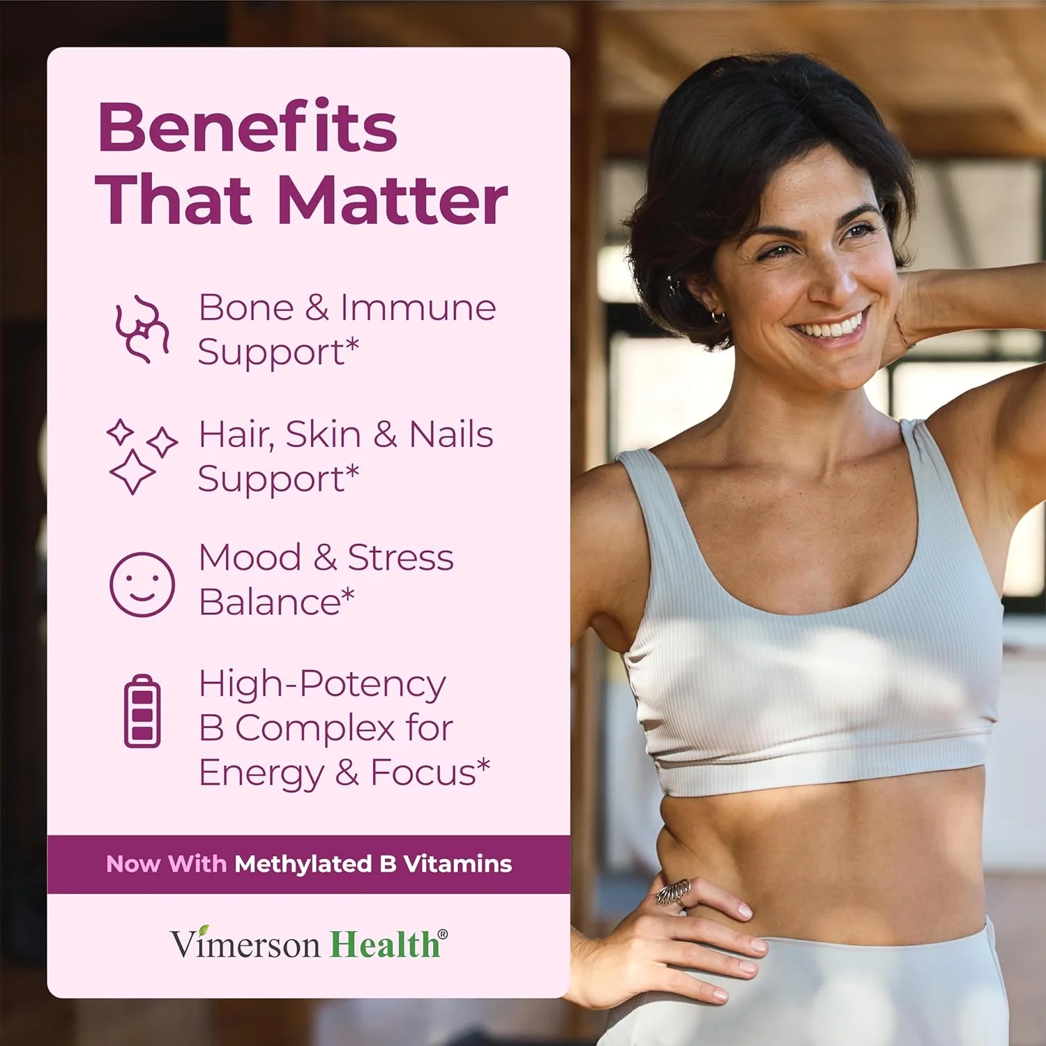 مکمل مولتی ویتامین و مولتی مینرال روزانه مخصوص بانوان Vimerson Health - 60 کپسول
