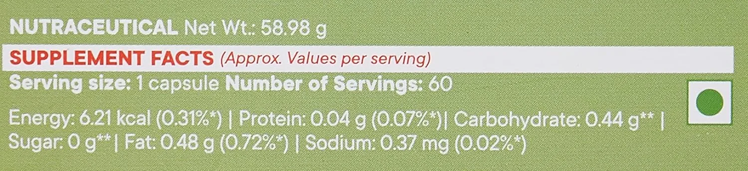 کپسول های کافئین و کروم Wellbeing Nutrition Slow Burn، 60 عدد، سبز/نارنجی