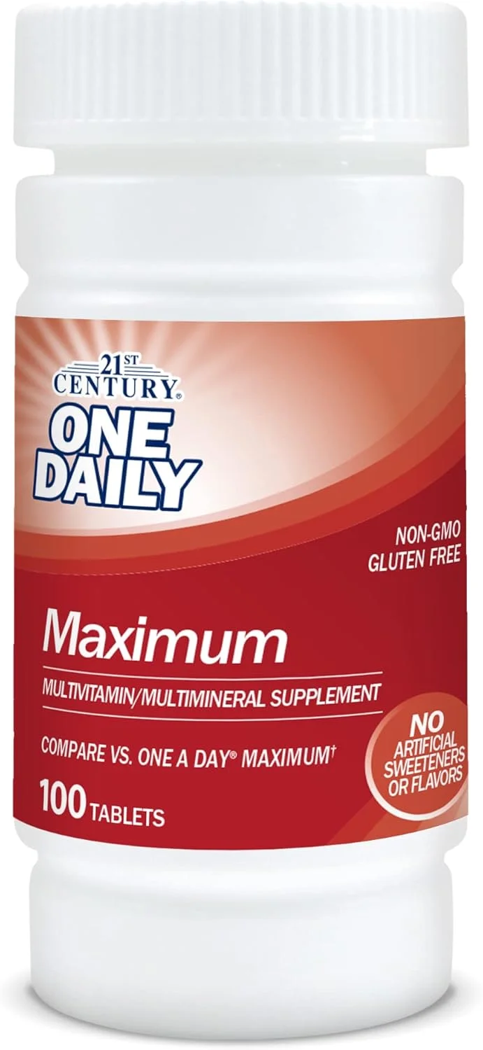 مولتی ویتامین و مولتی مینرال 21st Century، One Daily، Unisex، Maximum، 100 قرص