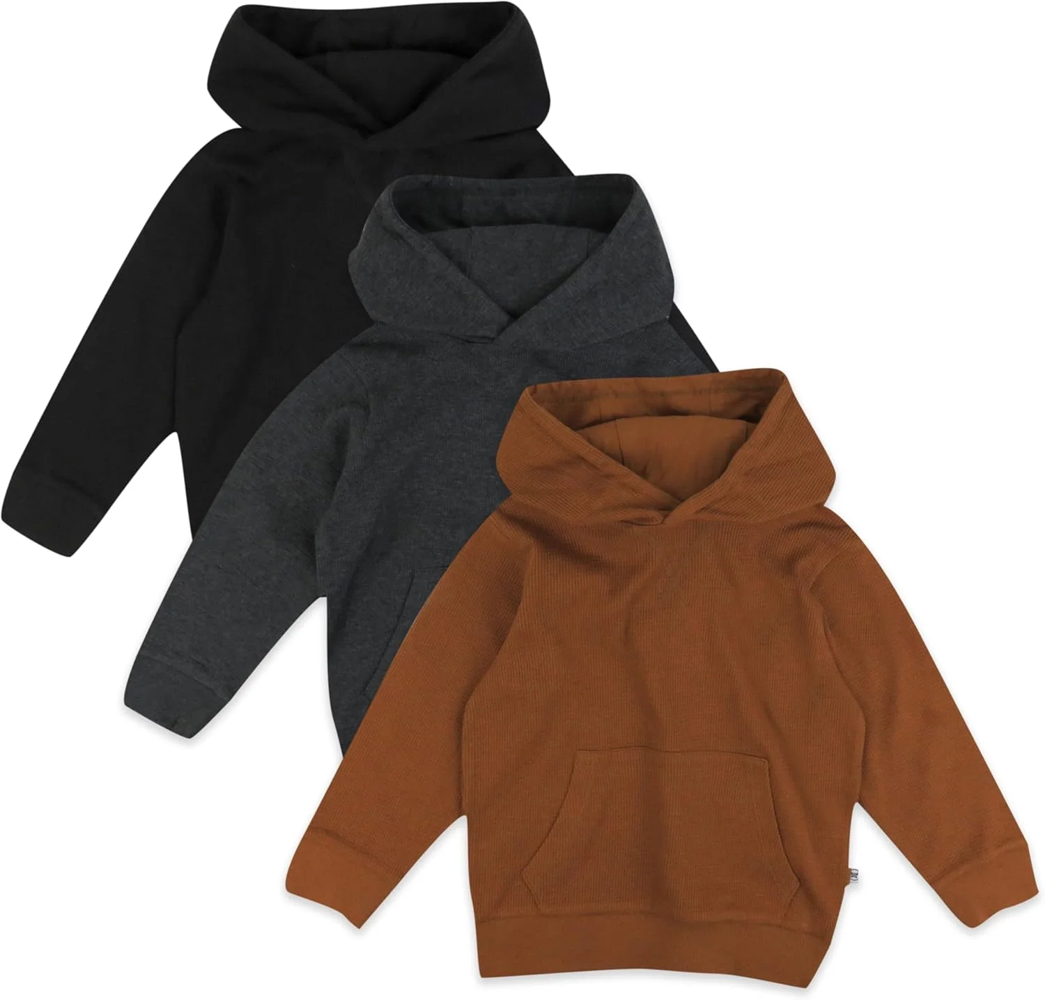 هودی حرارتی 3 عددی نوزاد унисекс HonestBaby، 100% پنبه ارگانیک برای نوزاد، هودی پسرانه (بسته 3 عددی)