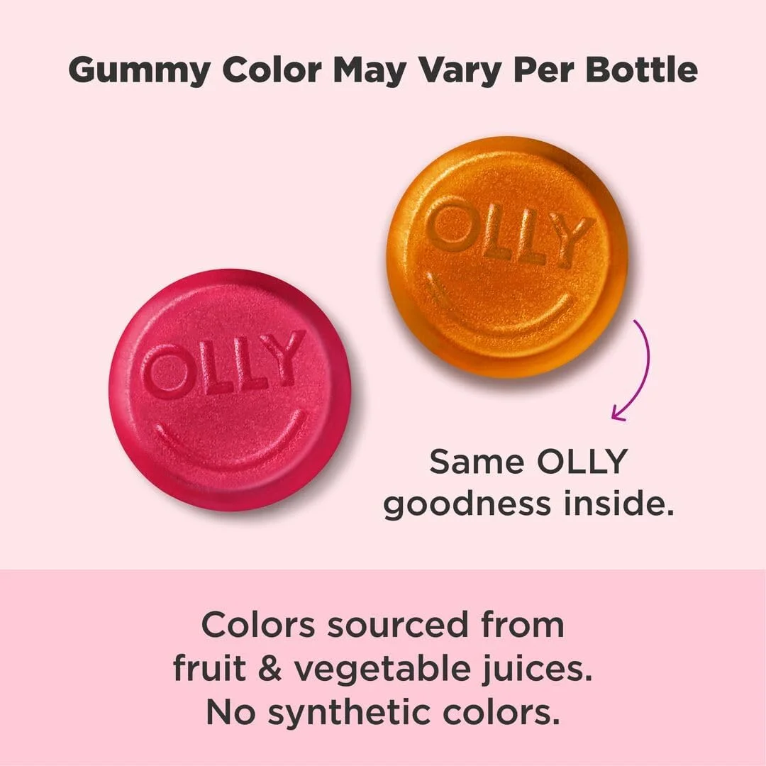 پاستیل تقویت کننده مو، پوست و ناخن OLLY Undeniable Beauty، حاوی بیوتین، ویتامین C، کراتین، مکمل جویدنی، طعم گریپ فروت، بسته 30 روزه - 60 عدد پاستیل تقویت کننده مو، پوست و ناخن OLLY Undeniable Beauty، حاوی بیوتین، ویتامین C، کراتین، مکمل جویدنی، طعم گریپ فروت، بسته 30 روزه - 60 عدد