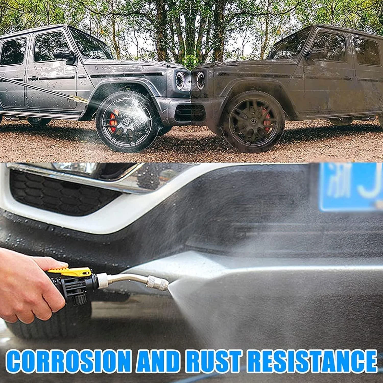 تفنگ آب پاش فشار قوی KASTWAVE برای شلنگ باغ، 2 عدد تفنگ آب پاش فشار قوی کارواش، تفنگ آب قابل حمل برای شستشوی ماشین، پنجره و فضای باز