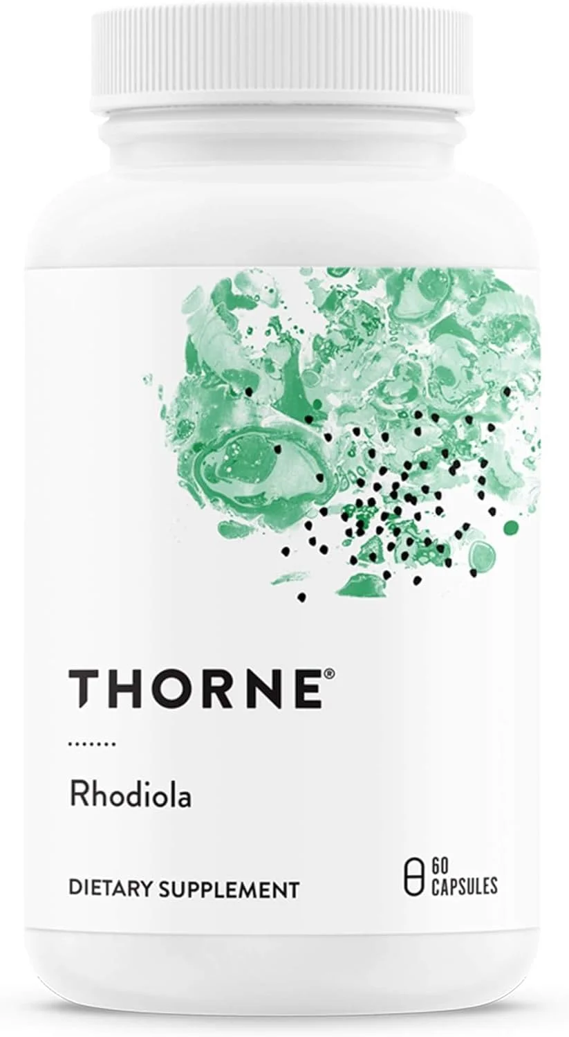 THORNE Rhodiola - مکمل گیاهی برای کاهش استرس - تقویت خواب و تمرکز ذهنی - 60 کپسول