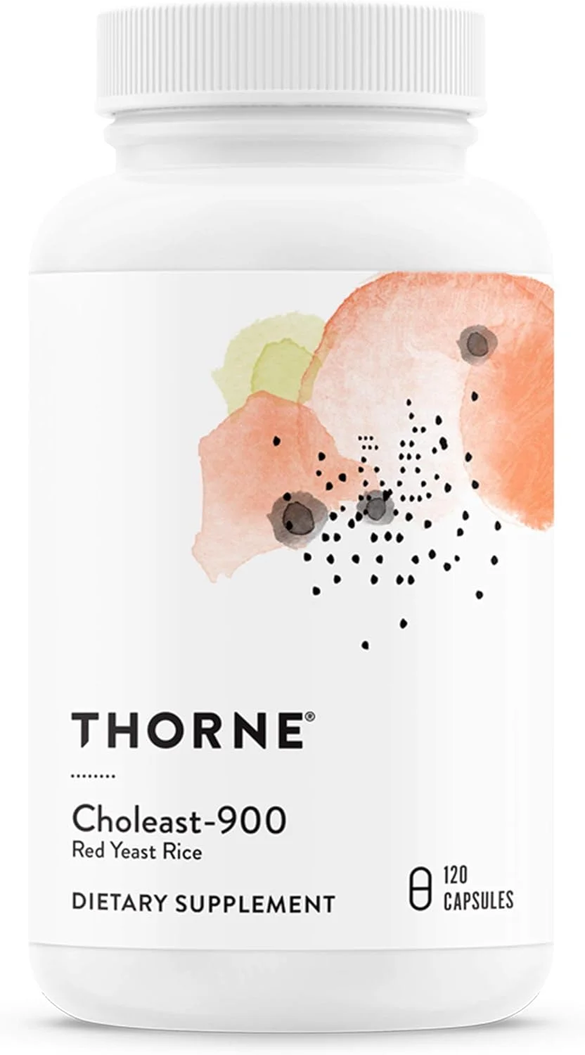 THORNE Choleast-900 - 900mg عصاره برنج مخمر قرمز - مکمل بدون گلوتن برای حمایت از سطح کلسترول سالم در محدوده نرمال، قلب و فشار خون - 120 کپسول