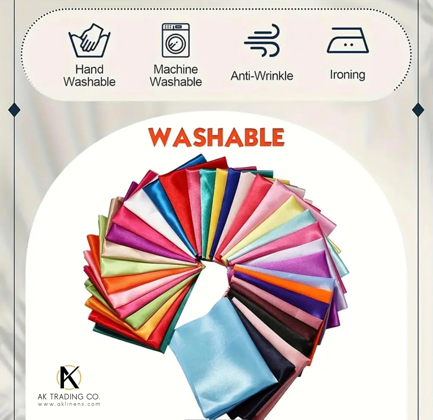 پارچه ساتن عروس طرح Charmeuse ای کی تریدینگ کو، عرض 152 سانتی متر - متری - مناسب برای عروسی، پوشاک، صنایع دستی، دکور، لباس (مشکی، 5 یارد)