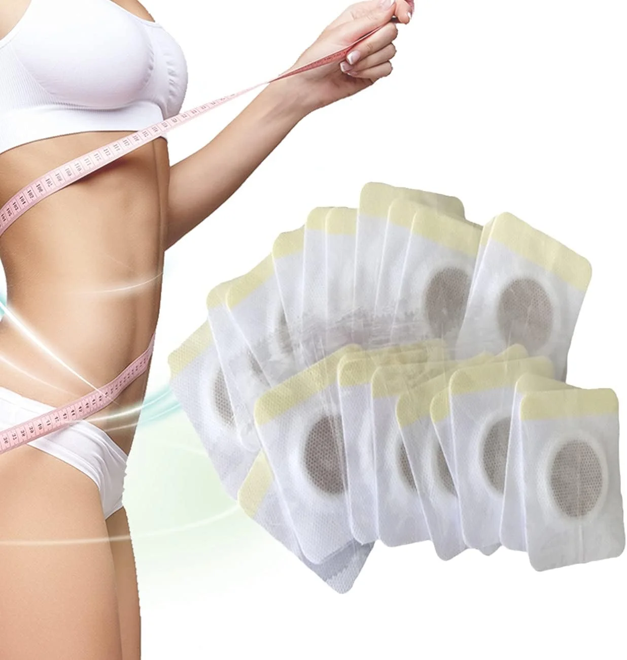 برچسب ناف، پچ های لاغری شکم طب سنتی گیاهی چینی، چسب شکم گیاهی طبیعی سنتی، برای مردان و زنان، 50 عدد