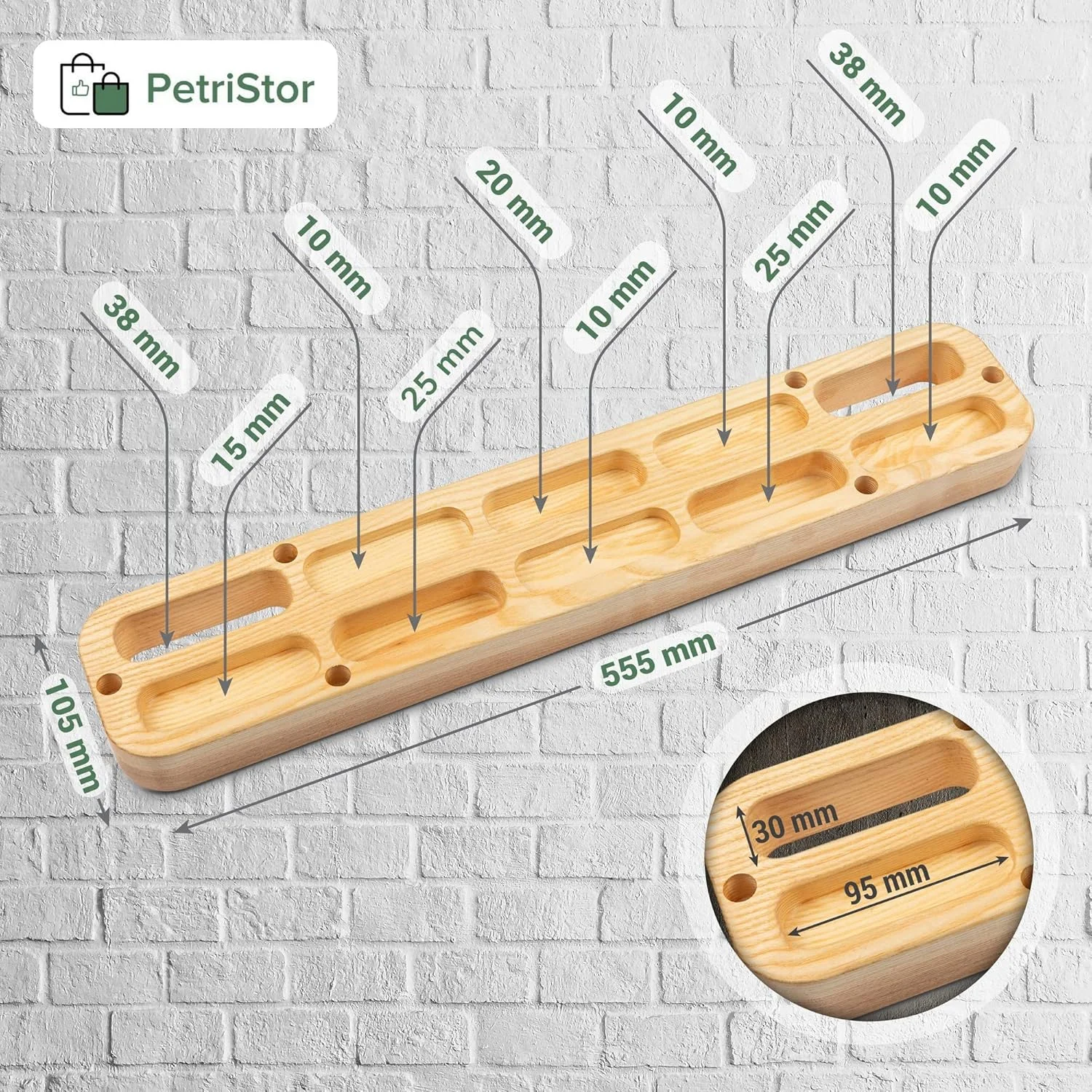 تخته آویزان چوبی قابل حمل - تخته آویزان سنگ نوردی - تخته آویزان نصب درب - تجهیزات تقویت کننده دست برای تمرین انگشت - تخته آویزان برای صعود