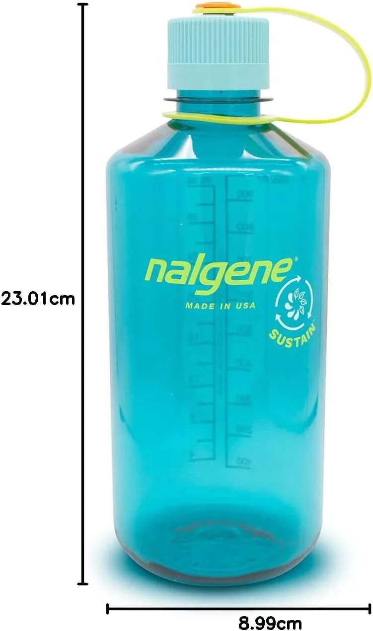 بطری آب نالجن Sustain Tritan بدون BPA ساخته شده از مواد مشتق شده از 50٪ ضایعات پلاستیکی، 32 اونس، دهانه باریک بطری آب نالجن Sustain Tritan بدون BPA ساخته شده از مواد مشتق شده از 50٪ ضایعات پلاستیکی، 32 اونس، دهانه باریک