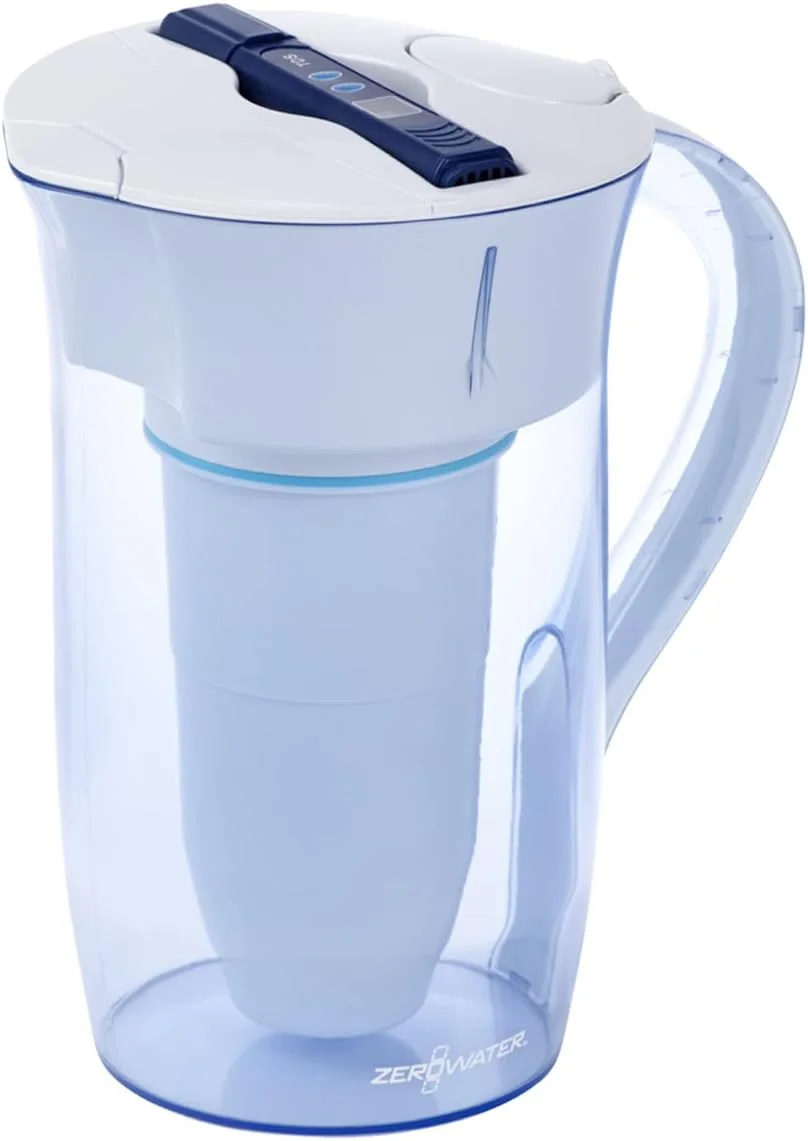 پارچ تصفیه آب 10 فنجانی ZeroWater با فیلتر 5 مرحله ای و خروجی سریع - دارای گواهینامه IAPMO برای کاهش سرب، کروم و PFOA/PFOS