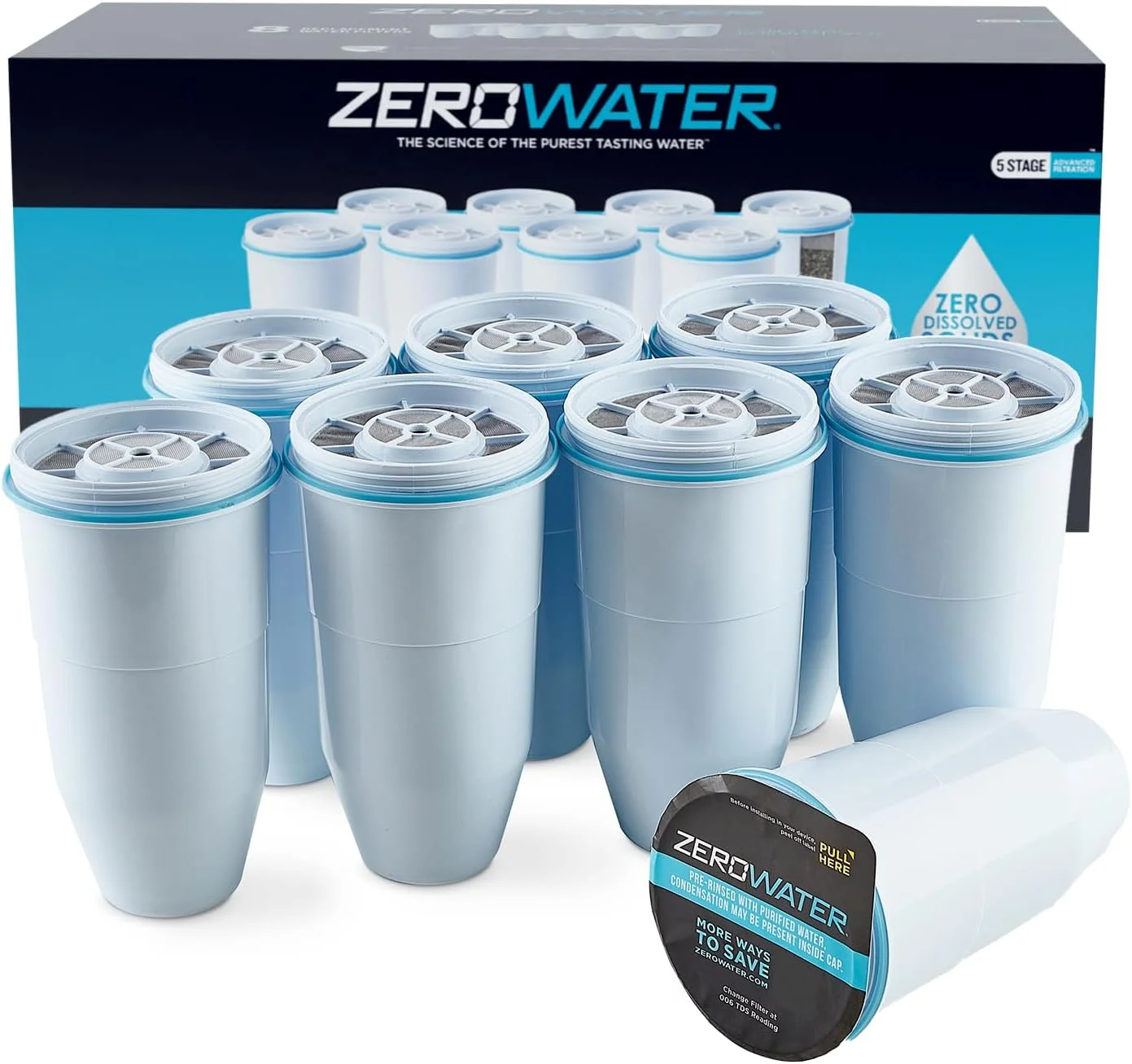 فیلتر جایگزین ZeroWater بسته 8 عددی سفید ZR-008