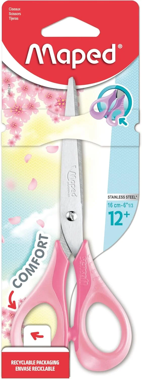 قیچی 16 سانتی متری Maped Pastel Sensoft (رنگ های متنوع) قیچی 16 سانتی متری Maped Pastel Sensoft (رنگ های متنوع)