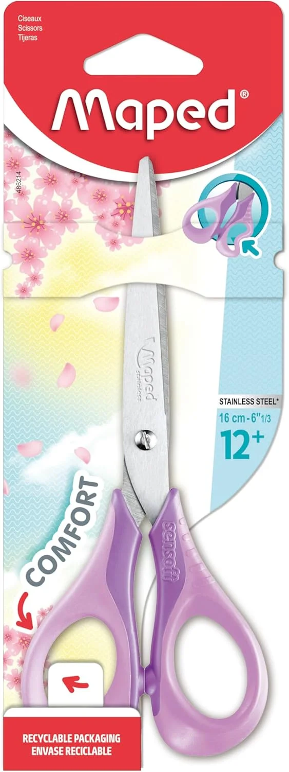 قیچی 16 سانتی متری Maped Pastel Sensoft (رنگ های متنوع) قیچی 16 سانتی متری Maped Pastel Sensoft (رنگ های متنوع)