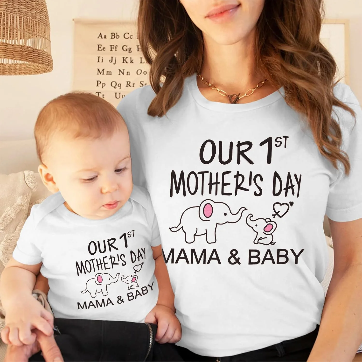 ست لباس مادر و نوزاد AG AGUU برای اولین روز مادر، رامپر نوزادی پسرانه و دخترانه، تیشرت های مادرانه برای زنان ست لباس مادر و نوزاد AG AGUU برای اولین روز مادر، رامپر نوزادی پسرانه و دخترانه، تیشرت های مادرانه برای زنان