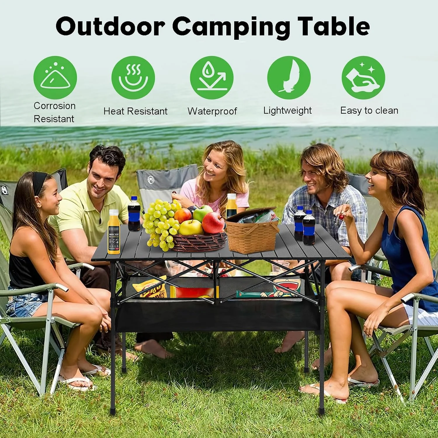 میز کمپینگ STAYOUNG - میز کمپینگ تاشو آلومینیومی برای پیک نیک، BBQ، مهمانی، حیاط خلوت، ساحل (120 * 55 * 50 سانتی متر، مشکی) میز کمپینگ STAYOUNG - میز کمپینگ تاشو آلومینیومی برای پیک نیک، BBQ، مهمانی، حیاط خلوت، ساحل (120 * 55 * 50 سانتی متر، مشکی)