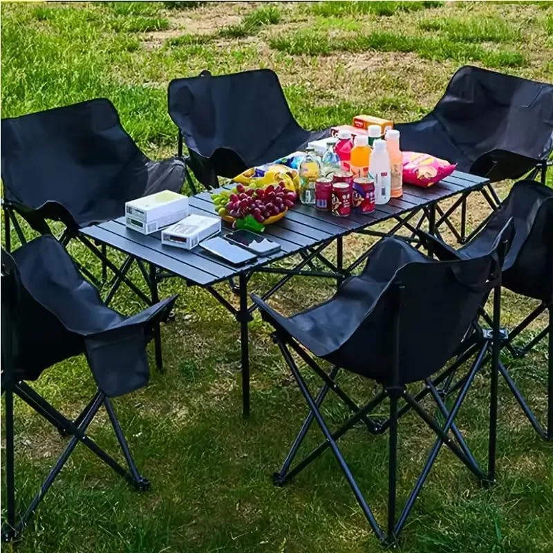 میز و صندلی کمپینگ MOMENT، میز و صندلی تاشو پیک نیک 4 نفره، ست میز تاشو رولی با فضای ذخیره سازی بزرگ و کیف حمل برای مهمانی های باربیکیو در فضای داخلی و خارجی، ماهیگیری در ساحل، 95 سانتی متر (طول) X 55 سانتی متر (عرض) میز و صندلی کمپینگ MOMENT، میز و صندلی تاشو پیک نیک 4 نفره، ست میز تاشو رولی با فضای ذخیره سازی بزرگ و کیف حمل برای مهمانی های باربیکیو در فضای داخلی و خارجی، ماهیگیری در ساحل، 95 سانتی متر (طول) X 55 سانتی متر (عرض)