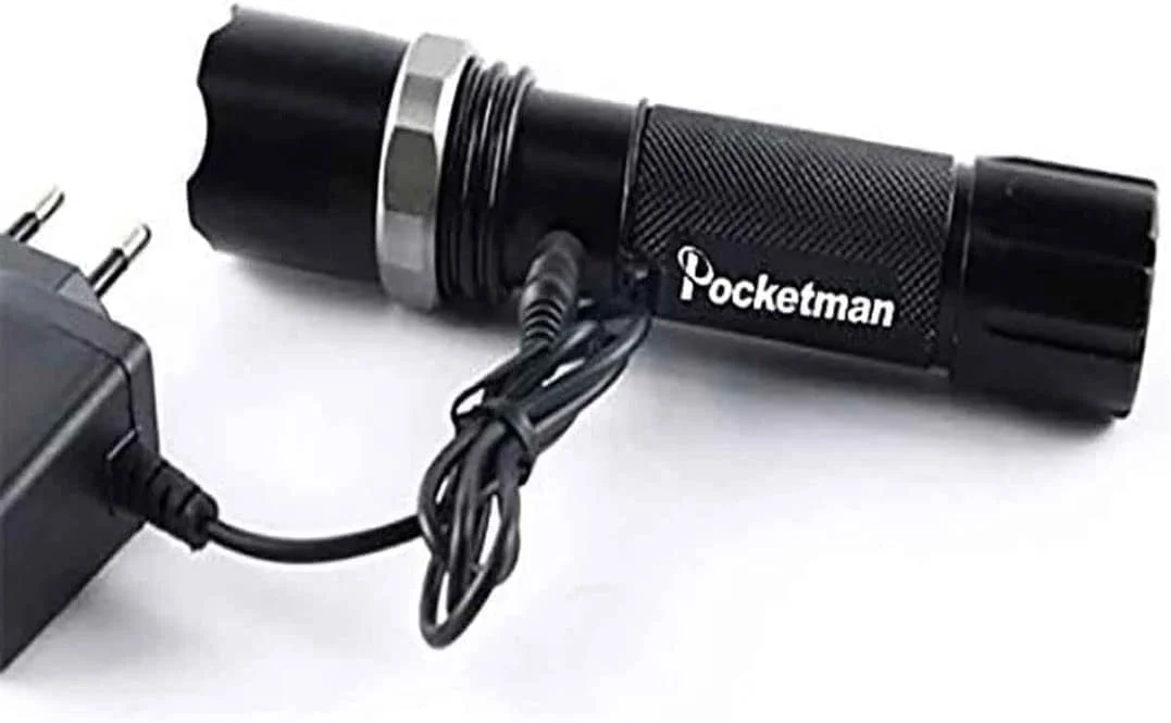 کابل شارژر AC لیتیوم یونی 3.7-4.2 ولت Pocketman به همراه آداپتور شارژر فندکی خودرو برای چراغ قوه شارژی، چراغ پیشانی و چراغ دوچرخه