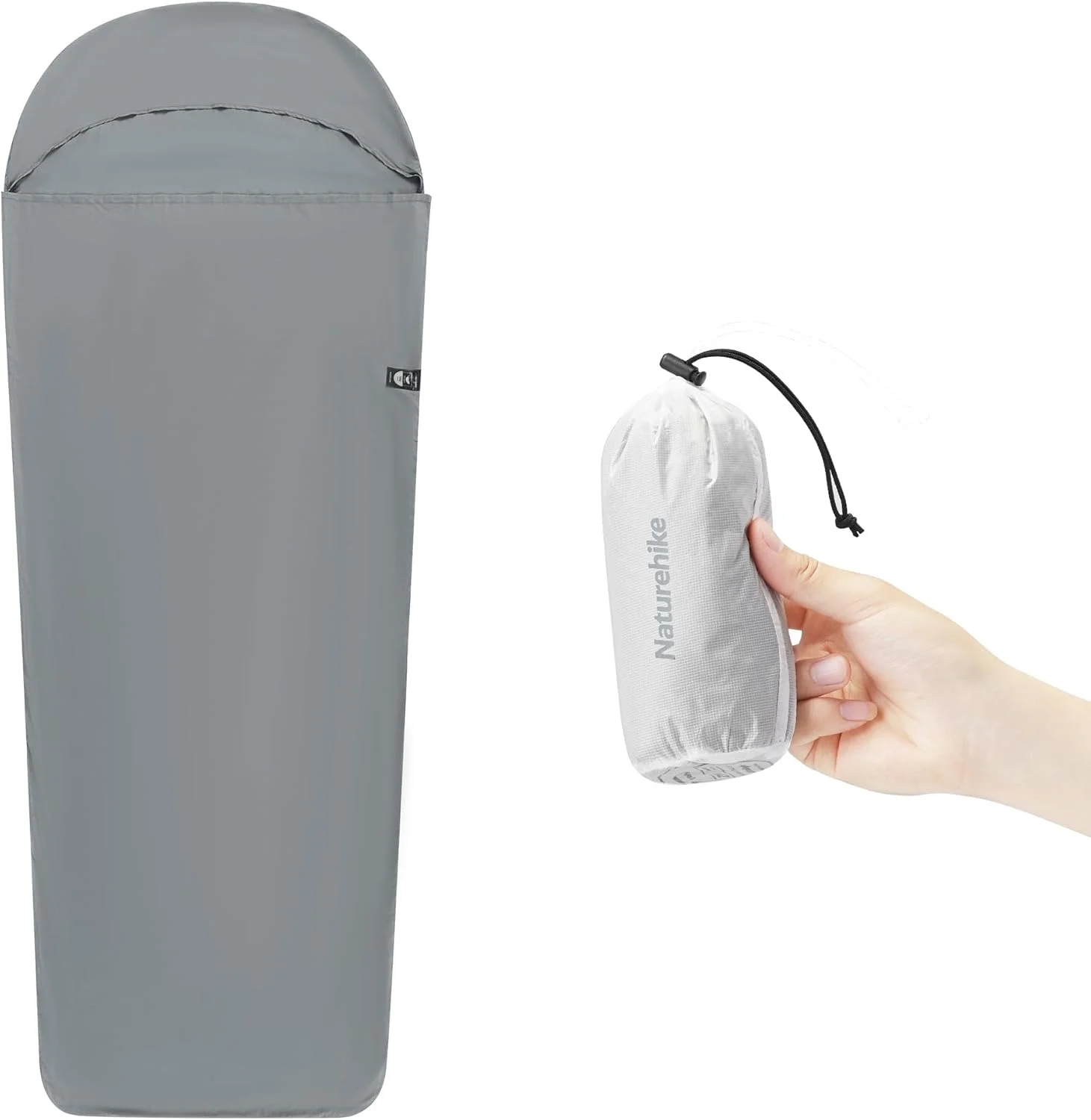 لاینر کیسه خواب فوق سبک Naturehike، کیسه خواب کلبه ای فقط 128 گرم، ملحفه مسافرتی با سایز بسته بندی کوچک، کیسه خواب داخلی برای کوله گردی، خوابگاه ها، کلبه ها و کمپینگ