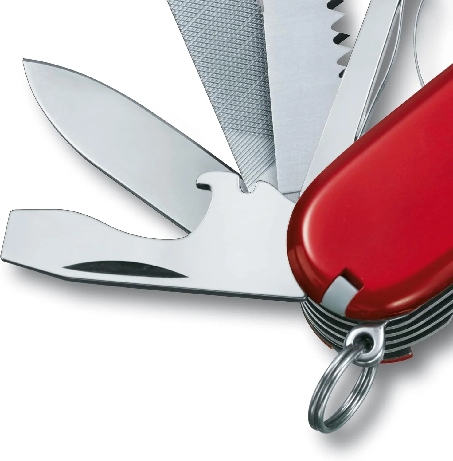 چاقوی جیبی ارتشی سوئیسی Victorinox Ranger، متوسط، ابزار چندگانه، 21 عملکرد، تیغه، قیچی، قرمز