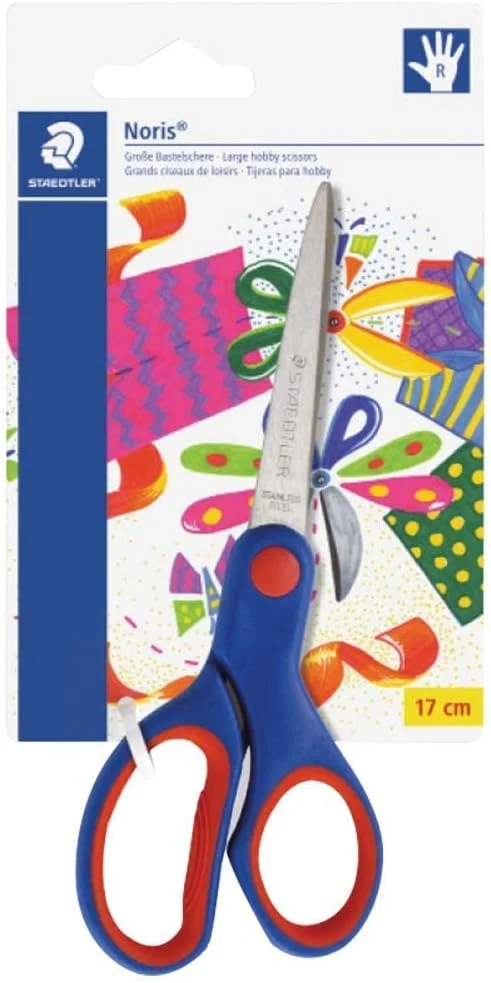 قیچی کودکانه راست دست اشتدلر مدل نوریس 965 17 NBK - طول 17 سانتی متر - بسته 2 عددی قیچی کودکانه راست دست اشتدلر مدل نوریس 965 17 NBK - طول 17 سانتی متر - بسته 2 عددی